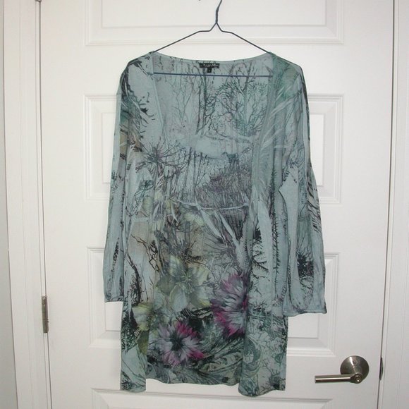 Turquoise Print Summer Tunic - Picture 3 of 7
